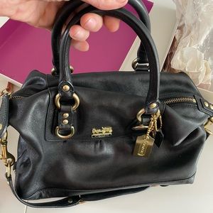 Coach Madison Sabrina Black Leather Satchel #12937